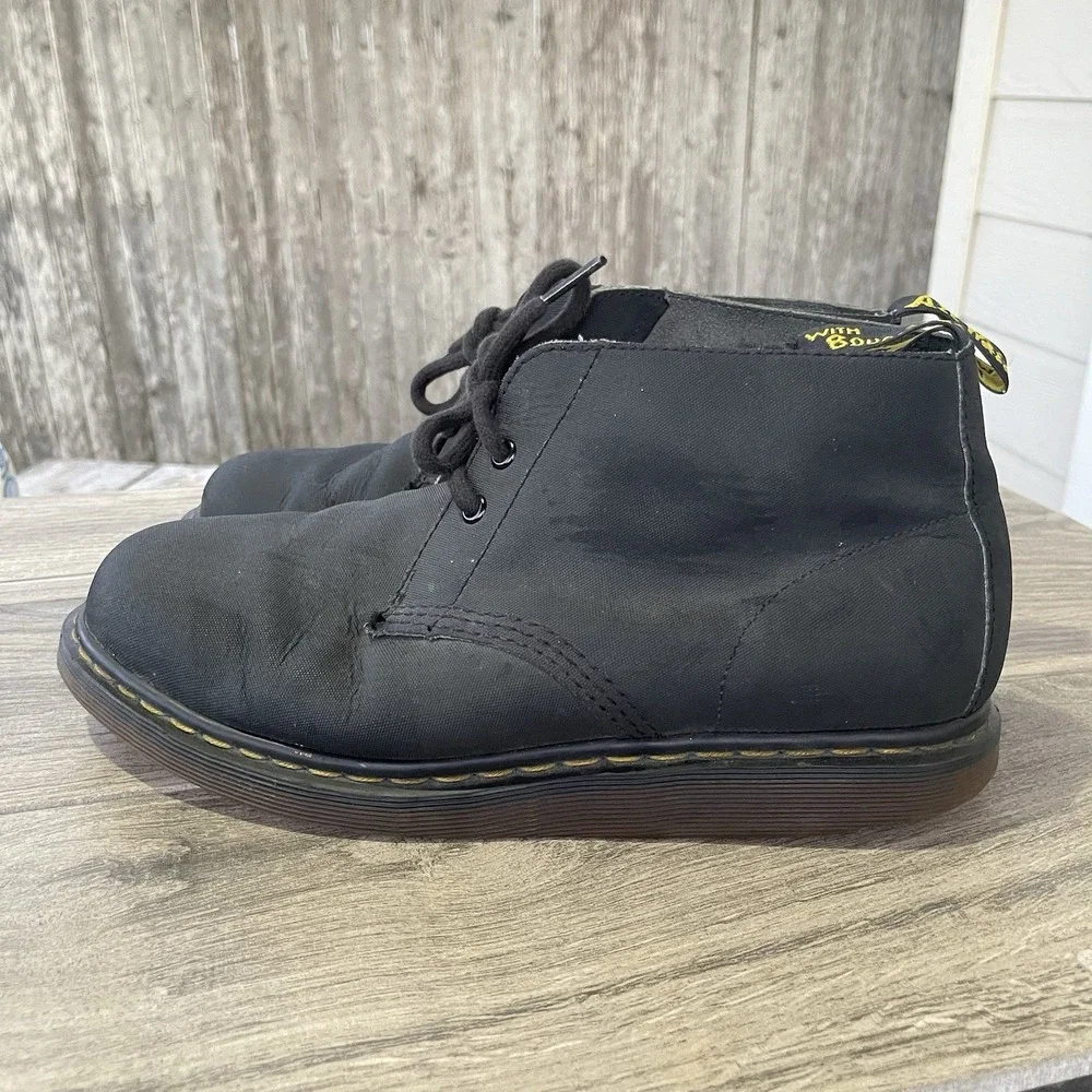 Dr.‎ Martens Manton Boots Men 9 UK 8 Black Leather Chukka Boots Grunge Goth Lace